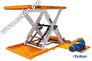 v1665-01-enkon-low-profile-belt-drive-scissor-lift-table-part-load-conveyor-transfer-high-duty-cycle