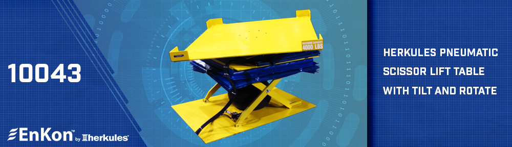 Herkules Pneumatic Scissor Lift Table with Tilt and Rotate