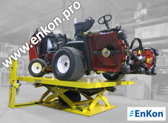 v0752_01_enkon_tractor_lawn_mower_assembly_line_air_scissor_lift_table